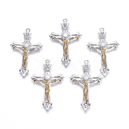 Alloy Crucifix Cross Pendants PALLOY-E400-06GS-1