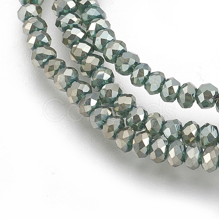 Electroplate Glass Beads Strands EGLA-P018-2mm-FR-B11-1