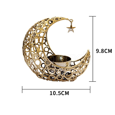 Crescent Moon & Star Tealight Candle Holders PW-WG88299-01-1