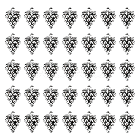 SUNNYCLUE 100Pcs Grape Tibetan Style Alloy Pendants TIBEP-SC0002-47-1