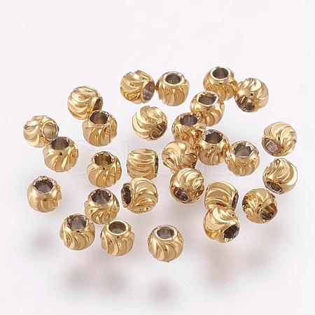 Brass Spacer Beads KK-G312-01G-3mm-G-1