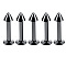 304 Stainless Steel Cone Threadless Labrets for Women Men, Gunmetal, Pin: 1.2x10mm, Head: 3mm