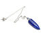 Natural Lapis Lazuli Bullet Cone Pointed Dowsing Pendulums, 230mm