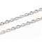 Tarnish Resistant 304 Stainless Steel Curb Chains, Soldered, Stainless Steel Color, 4.5~5x3x0.5mm