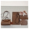 DIY Crochet Crossbody Bags Set, Including PU Leather Bag Materials, Saddle Brown, 140x200x110mm