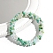 Sparkle Glass Beads Hair Ties, Elastic Hairbands for Women, Medium Aquamarine, 70mm