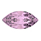 Preciosa&reg MAXIMA Crystal Fancy Stones, Czech Crystal, 435 14 615 Navette(Horse Eye), Dura Foiling, 20020 Light Amethyst, 10x5mm