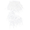 Gorgecraft 2 Yards Fashion Ostrich Feather Cloth Strand Costume Accessories, White, 80~100mm