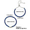 2Pcs 2 Style Cubic Zirconia Chain Bracelet Set, Adjustable Brass Slider Couple Bracelets, Blue, 