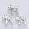 Tibetan Style Alloy Pendants, Cadmium Free & Lead Free, Dog, Antique Silver, 12.5x14x4.5mm, Hole: 2mm, about 240pcs/500g