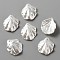 Pearlized Acrylic Imitation Pearl Pendants, Leaf Charms, White, 20x17.5~18x4mm, Hole: 1.5mm