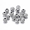 Tibetan Style Alloy Spacer Beads, Lead Free & Cadmium Free, Bicone, Antique Silver Color, 4x4.5mm, Hole: 1mm