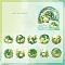 Pet Floating Flower Moon Sticker, DIY Gu Card Sticker Creative Children's Sticker, Bees, 80x80mm, 20Pcs/set