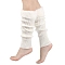 Acrylic Fiber Yarn Leg Warmers Socks, Winter Warm Long Boots Leg Covers for Women, White, 400x130mm