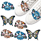 AHADERMAKER 6Pcs 3 Styles Butterfly Computerized Embroidery Cloth Iron on/Sew on Patches, Costume Accessories, Mixed Color, 55~61x77~83x2.5mm, Hole: 4mm, 2pcs/style