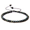 4mm Natural Rhyolite Jasper Beaded Braided Bracelets, Adjustable Women's Bracelets, 