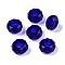 Glass European Beads, Large Hole Beads, No Metal Core, Rondelle, Medium Blue, 14x8mm, Hole: 5mm